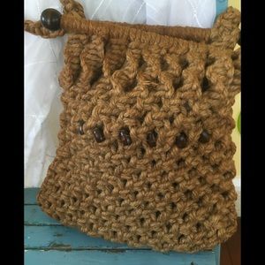 Vintage Jute Woven Handbag